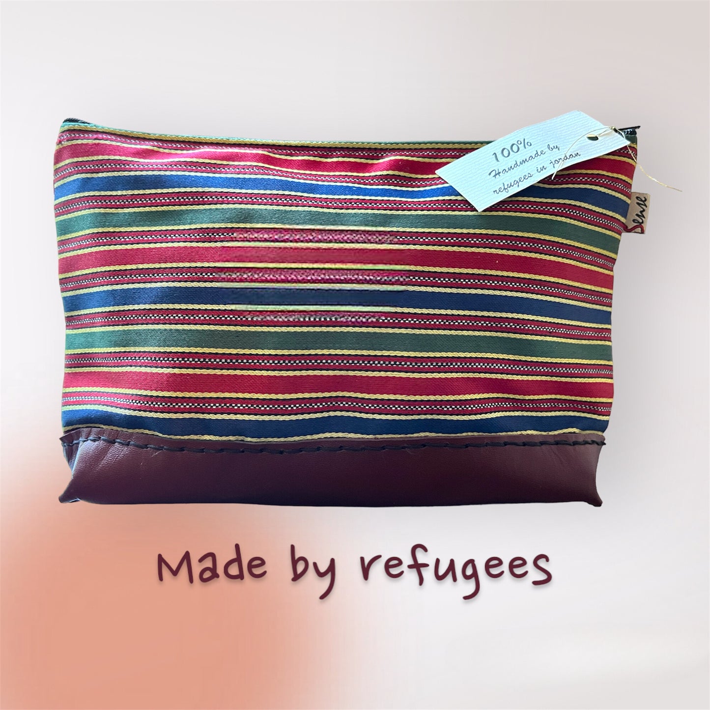 Artisanal Zippered Clutch - Crafted by Refugees in Jordan