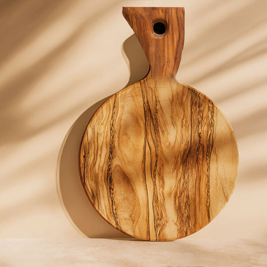 Olive Wood Cheese Board Circle