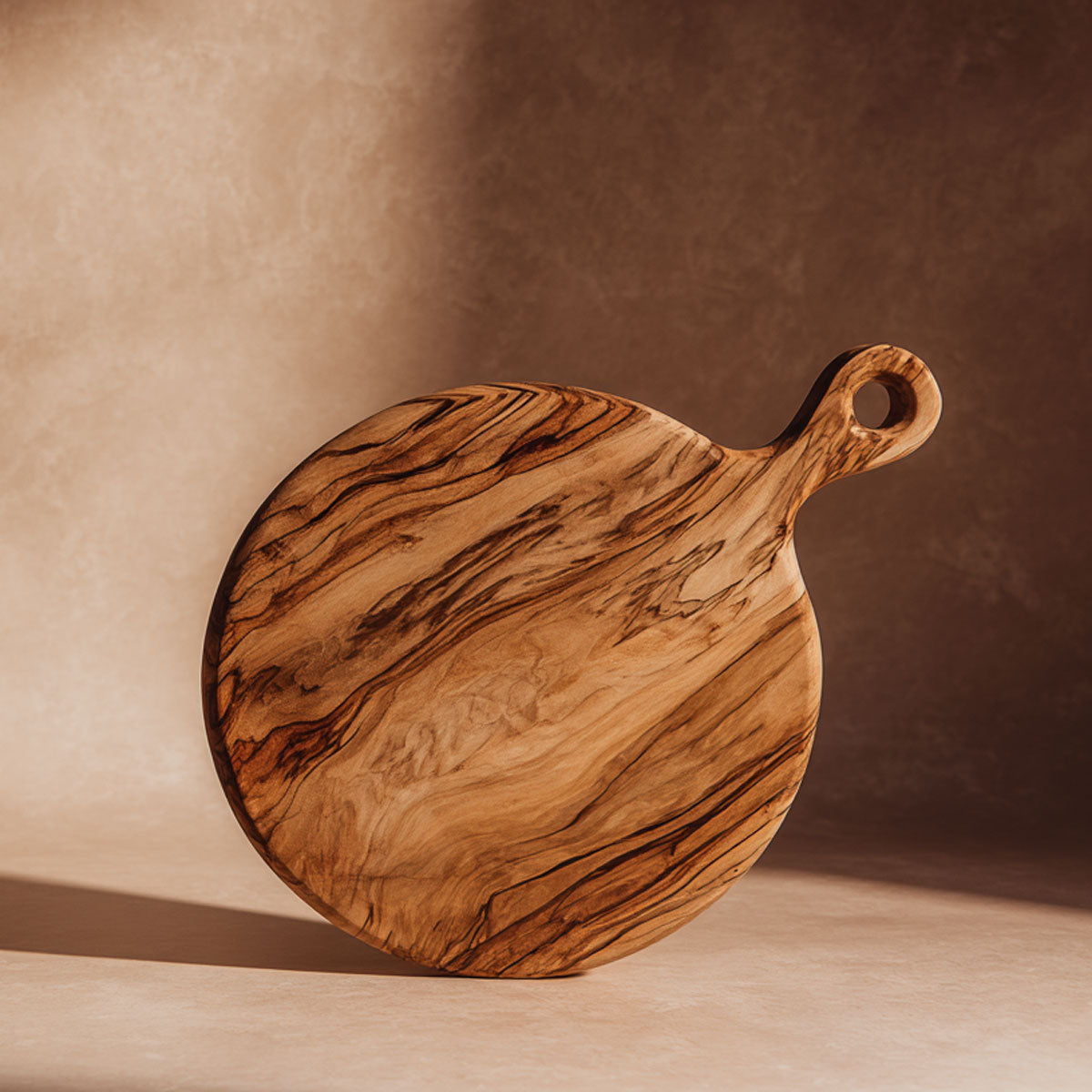 Olive Wood Cheese Board-Circle