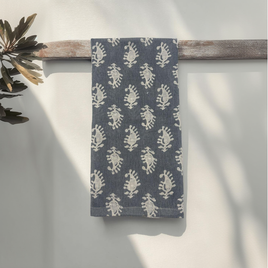 Khadi Kitchen Towel-Dusty Blue