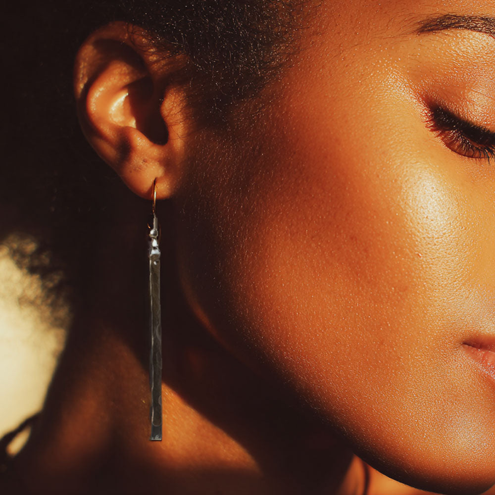 Hammered Chandi Earrings