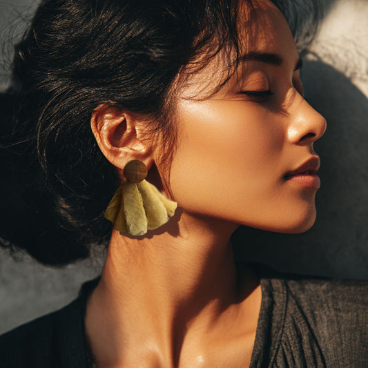 Soulful Sari earrings, cream