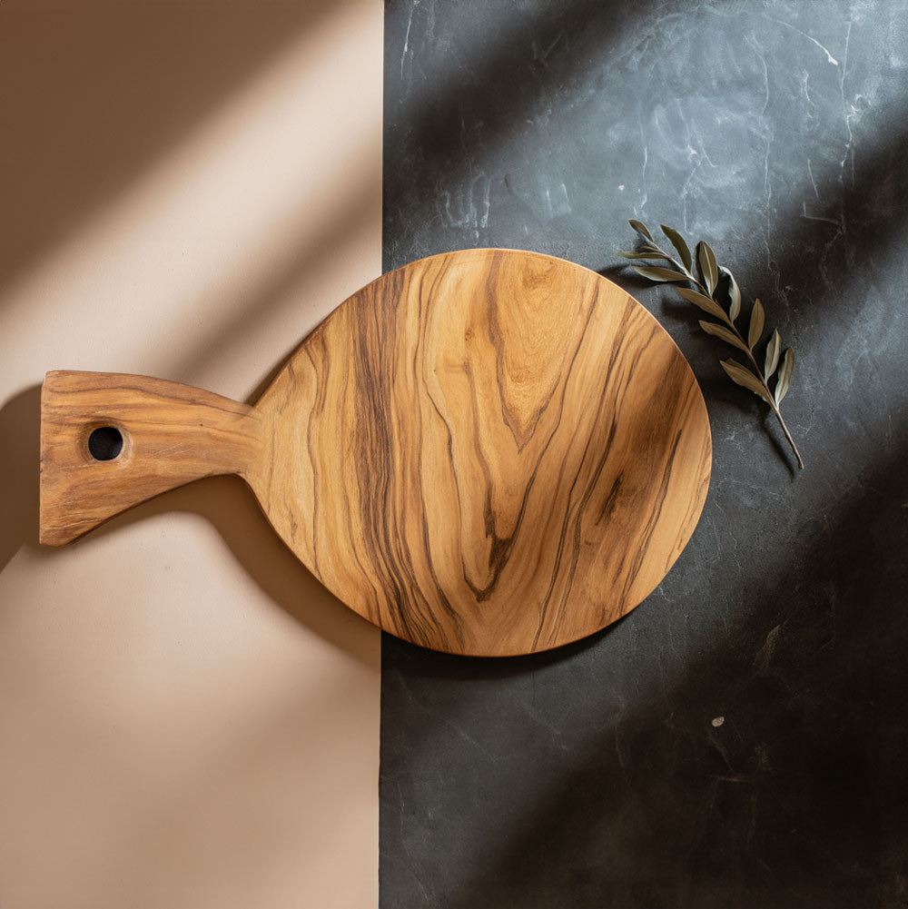 Olive Wood Cheese Board Circle