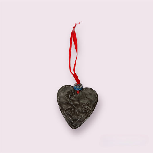 Cherished Heart: Upcycled Steel Drum Ornament