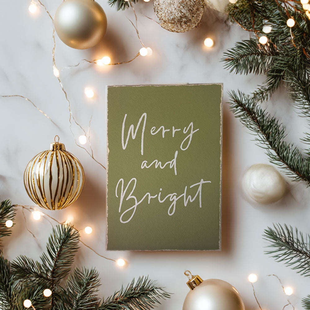 Merry and Bright Christmas Card