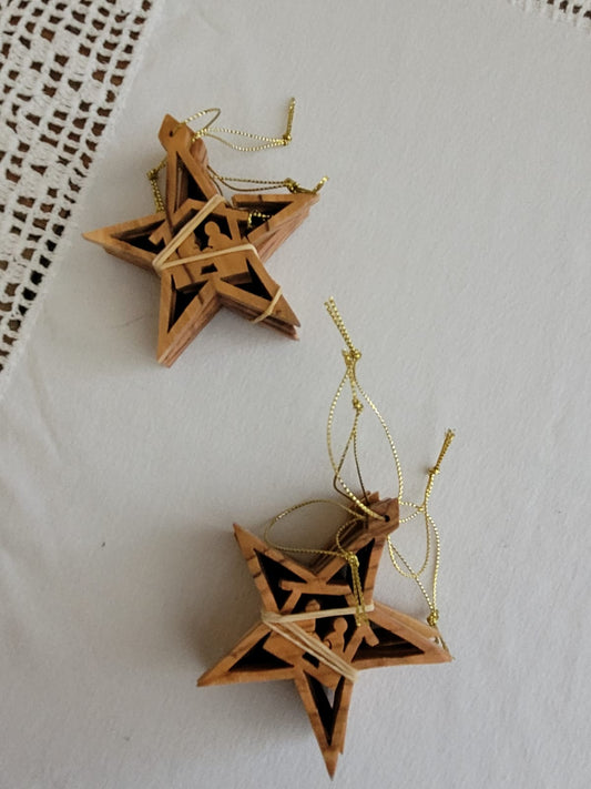 Olive Wood Christmas Ornaments
