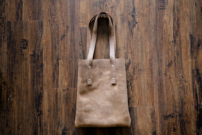 Photo of the Leather Tote Bag, showcasing the premium quality leather and spacious interior handcrafted by skilled artisans.